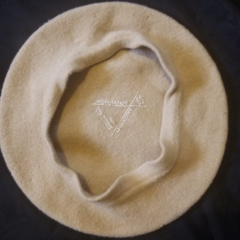 Vintage Cream Wool Normany Basque Beret